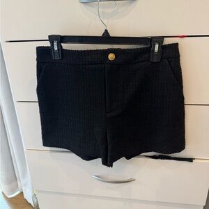 Alice + Olivia Black High Waist Shorts